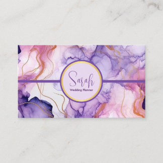 Carte de visite Turquoise Violet Et Rose
