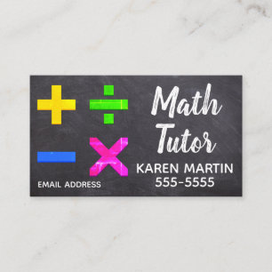 Carte De Visite Tuteur de maths