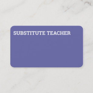 Carte De Visite Tuteur enseignant substitut