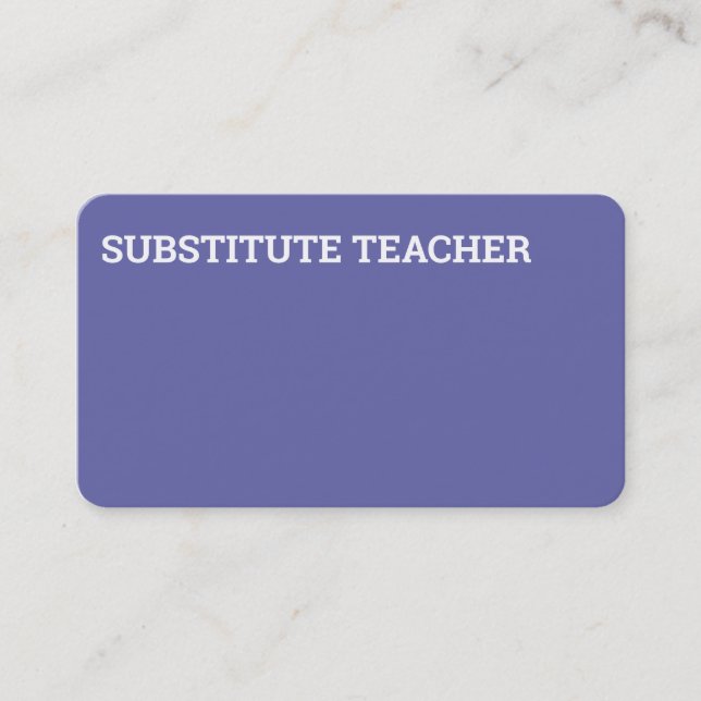 Carte De Visite Tuteur enseignant substitut (Devant)