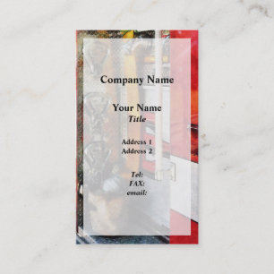 Carte De Visite Tuyau d'incendie, seau et buse