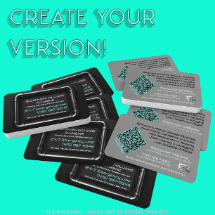 Carte De Visite Tuyaux en métal noir sur mesure, plombier Code QR 