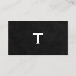 Carte De Visite Type de script avec monogramme