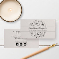 Type de script moderne Botanique Blush et Black Na