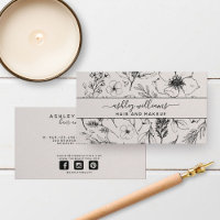 Type de script moderne Botanique Blush et Black Na