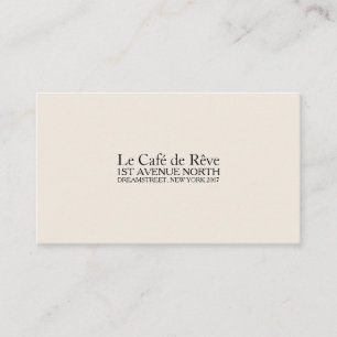 Carte De Visite Type vintage contemporain