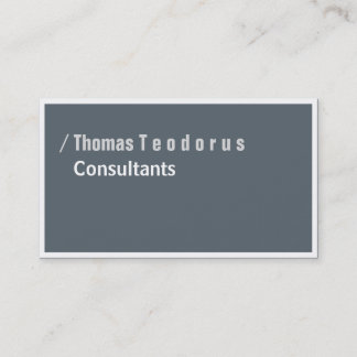 Carte De Visite Typo et gris