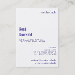 Carte De Visite Typografische Visitenkarten