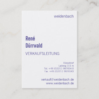 Carte De Visite Typografische Visitenkarten