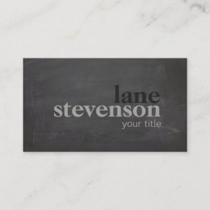 Carte De Visite Typographie audacieuse simple et moderne Noir rust