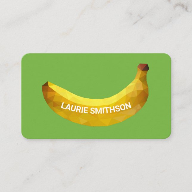 Carte De Visite Typographie courbe Banana 3D unique (Devant)