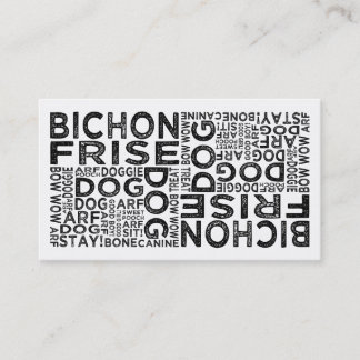 Carte De Visite Typographie de Bichon Frise