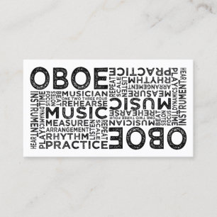 Carte De Visite Typographie de hautbois