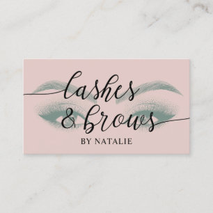 Carte De Visite Typographie de maquillage de Brows Brows