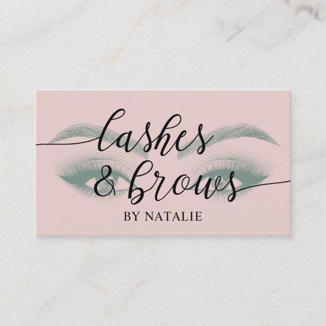 Carte De Visite Typographie de maquillage de Brows Brows (Devant)