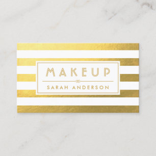 Carte De Visite Typographie de maquillage de l'huile d'or et bande