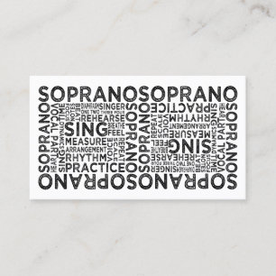 Carte De Visite Typographie de Soprano