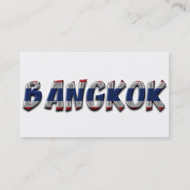 Carte De Visite Typographie du drapeau thaïlandais Bangkok Thaïlan (Devant)