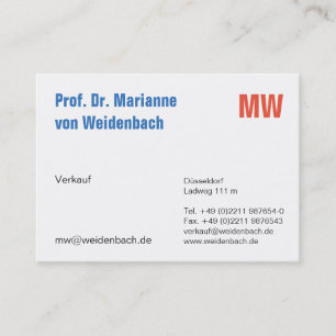 Carte De Visite Typographie gras élégante