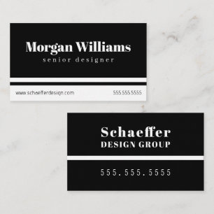 Carte De Visite Typographie Gras et Professionnel Contemporain