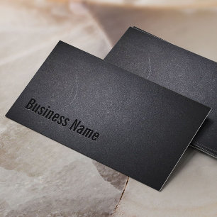 Carte De Visite Typographie Gras Minimaliste Noir Professionnel