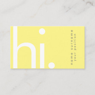 Carte De Visite Typographie jaune
