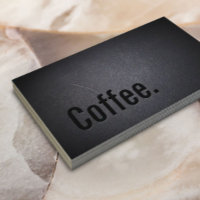 Typographie minimaliste du café noir