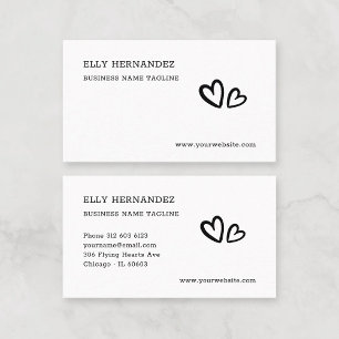 Carte De Visite Typographie minimaliste Typographie Coeur Logo Noi