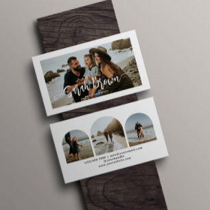 Carte De Visite Typographie moderne 3 Photographe d'arc photo