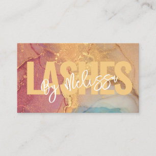 Carte De Visite Typographie moderne Beauté Maquillage Artiste Lash