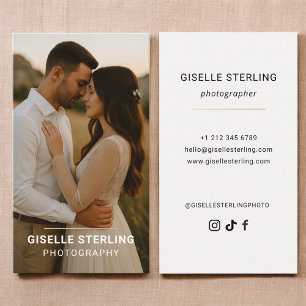 Carte De Visite Typographie Moderne Minimaliste Photographie