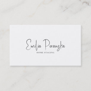 Carte De Visite Typographie noir sur blanc