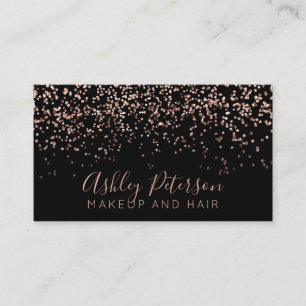 Carte De Visite Typographie rose de cheveux de maquillage de