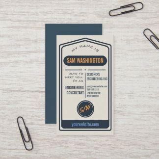 Carte De Visite Typographie Vintage tendance Modèle personnalisé A