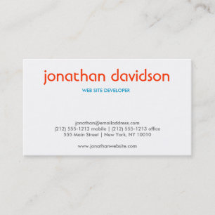 CARTE DE VISITE TYPOGRAPHIQUE (horizontal)