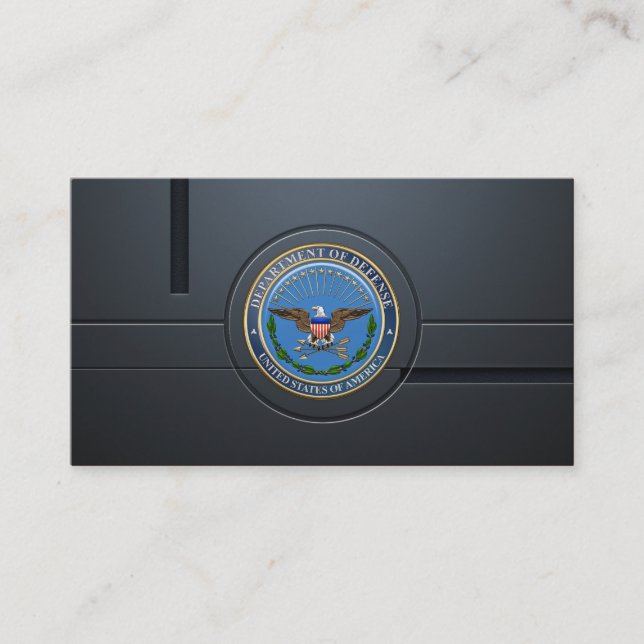 Carte De Visite U.S. Emblème (DOD) de Département de la Défense (Devant)