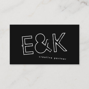 Carte De Visite Ultra Moderne Outline Big Funky Script Artiste