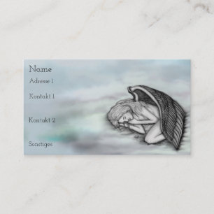 Carte De Visite Un Ange endormi sur les nuages des cieux
