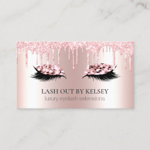 Carte De Visite Un artiste de maquillage lèche le Rose quartz rose