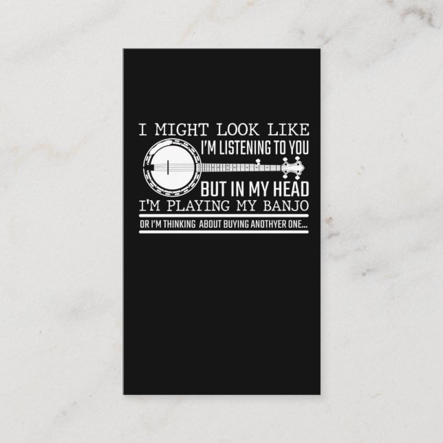 Carte De Visite Un cadeau de Funny Banjo Player pour les amateurs  (Devant)