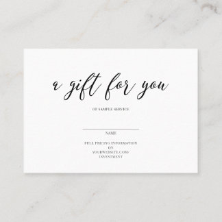 Carte De Visite Un cadeau pour vous