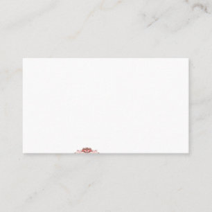 Carte De Visite Un graphique rouge vif présente un d floral créati