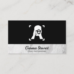 Carte De Visite Un homme prend le logo de la photo