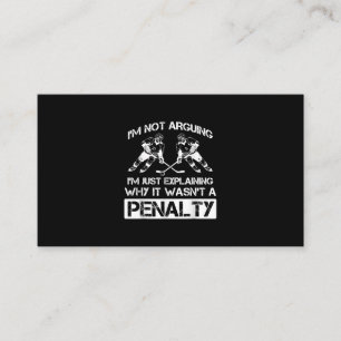 Carte De Visite Un joueur de hockey sur glace amusant discute de l