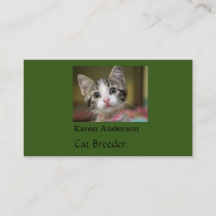 Carte De Visite Un mignon chaton aux yeux verts