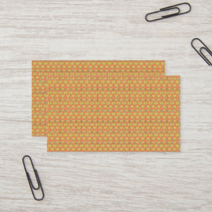 Carte De Visite Un motif symétrique orange, jaune et marron