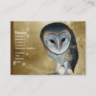 Carte De Visite Un petit imaginaire mignon de hibou de grange
