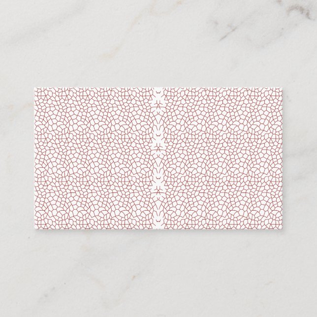 Carte De Visite Un tapis vibrant avec un mot géométrique complexe (Devant)