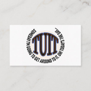 Carte De Visite Un TUIT rond (arrière est vide)