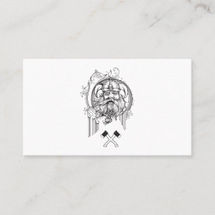 Carte De Visite un viking et deux grands axes.